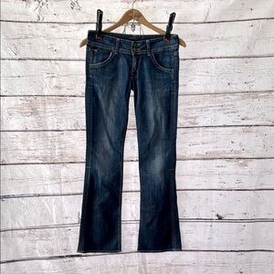 Women’s Hudson Blue Jeans Flare Leg Low Rise Size Waist 28